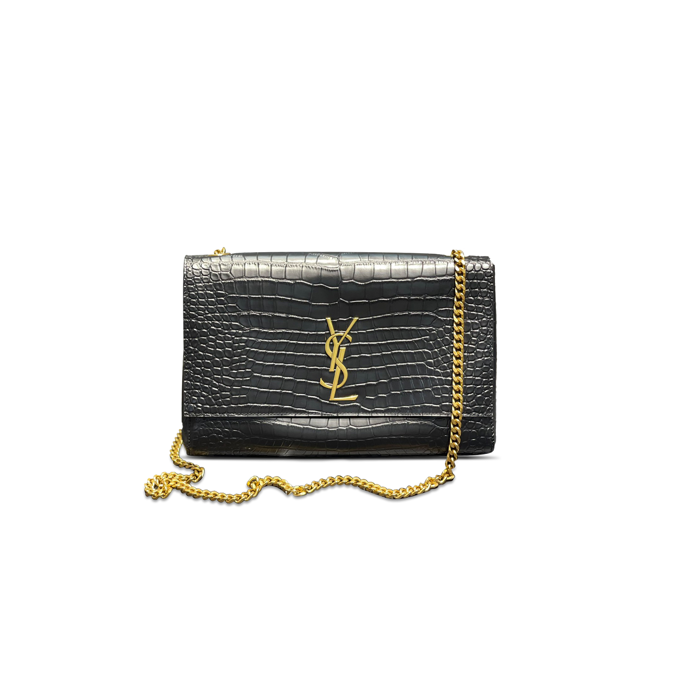 Y*L calypso reversible kate small in crocodile-embossed leather 469390 (20*12.5*5cm)